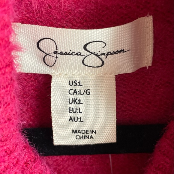 NWT fushia pink cowl neck mohair tank size L - Picture 3 of 7